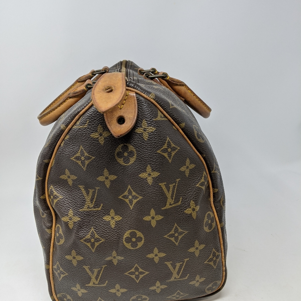 Louis Vuitton Brown Monogram Canvas Speedy Top-Handle Tote - Picture 8 of 15